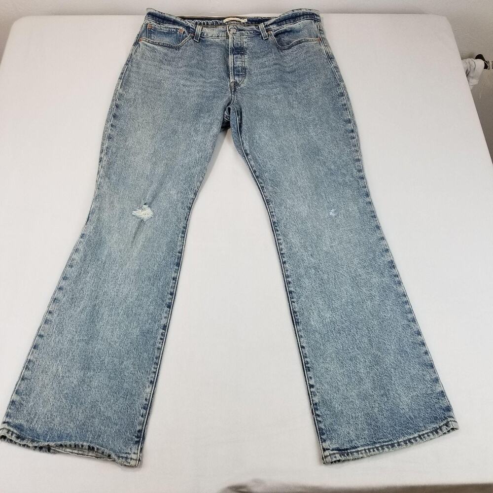 Levi’s Big E Wedgie Bootcut Jeans Womens 34x34 Medium Wash High Rise Distressed